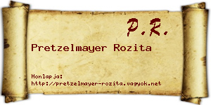 Pretzelmayer Rozita névjegykártya